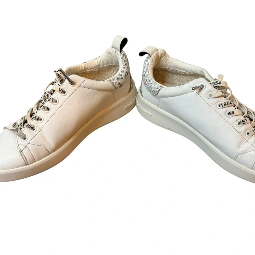 Vintage Havana | Laila White Snake Multi Leather Sneakers | Sz 8